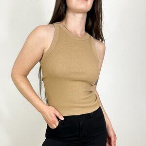 *Zara Tan Ribbed Sleeveless Tank